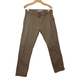 Mavi Jeans Johnny Slim Leg‎ Chino Pants Mens British Khaki Stretchy Twill 32/29